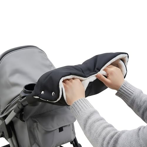 Handwärmer Kinderwagen Universalgröße Handwärmer für Kinderwagen Buggy zubehör Kinderwagenmuff mit Warm Fleece Handschuhe Handmuff für Wasserdicht und Winddicht Hält Die Hände im Winter Schön Warm