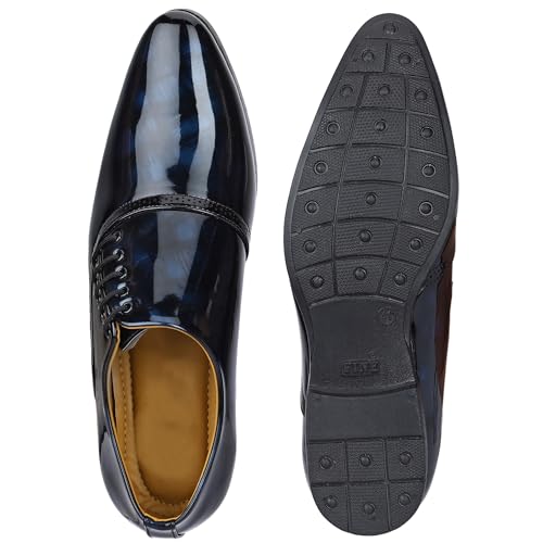 Image of GAUTAMFIT Men's Formal Classic Derby Lace-Up Formal Shoes for Office, Party,Wedding | Dress Shoes | Extra Cushioning Insole | Lightweight & Comfortable Stylish Shoes
