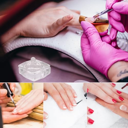 Recipiente de vidrio con tapa para esmalte de uñas miniatura 4