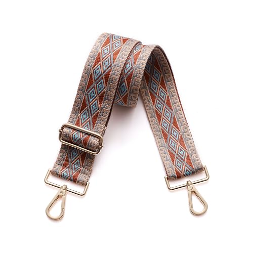 Image of Purse Straps Replacement Wide Crossbody Shoulder Strap for Bags Purse Extender Accessories Guitar Straps, Gold Buckle-345, 1.5 inches x 55 inches, new