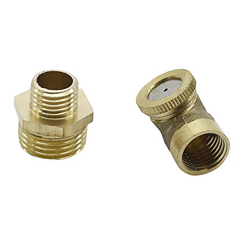 Connecteur Laiton Pour Système Brumisation | Raccords Droit, Coude Et Tee | Tuyau PE Haute Pression 9.52mm | Pour Serre, Terrasse, Refroidissement Extérieur
