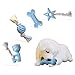 Kattypet Puppy Toys for Teething, Puppy Chew Toys for Small Dogs, Soothe Teething Pain, Lessens Anxiety, Durable, All-Natural Rubber and Cottonï¼Œ4-Pack (Blue)