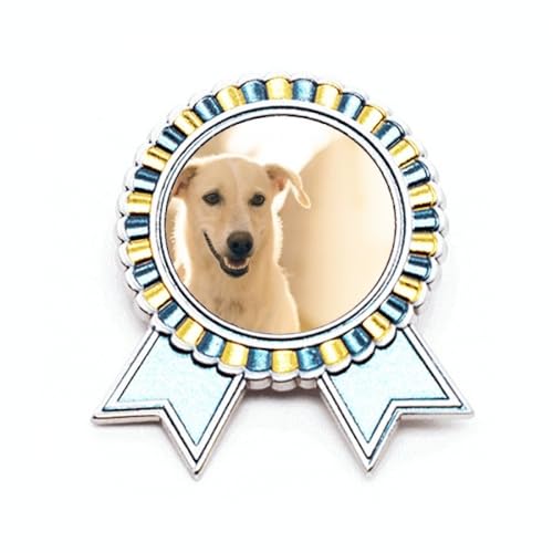 Pin's chien blanc métal M badge canin pour veste et sac à dos