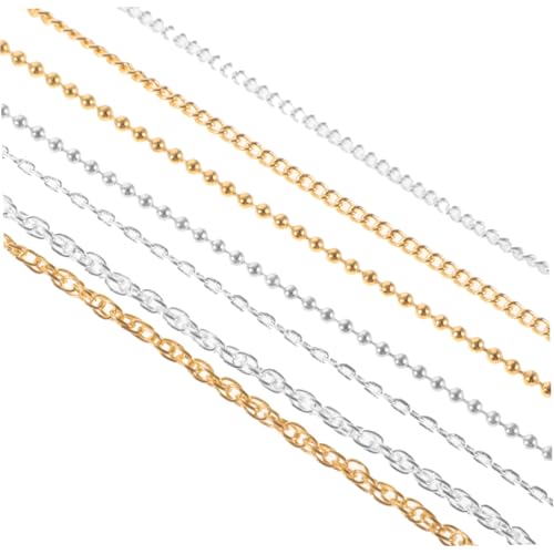 SHERCHPRY 7pcs Nail Art Metal Chain Strips Modern Design for Diy Acrylic Nails Charms Decor