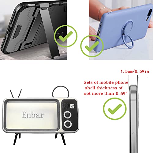 Mobile Phone Screen Stand. Retro Tv Mobile Phone Base. With Speakers. For Iphone 8 Plus / 7Splus/7 Plus / 6Splus / 6 Plus . Smart Gifts For Families, Girls/Boys Friend #TOP3