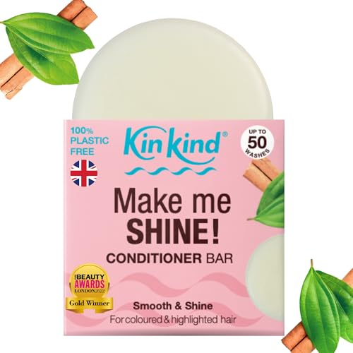 KinKind Hair Conditioner Bar - Make me SHINE! | Conditioner Bar Hair - Conditioner for Coloured Hair & Highlights - Colour Conditioner | Coconut Conditioner | Up to 50 Washes - Vegan & Cruelty Free - Image 3