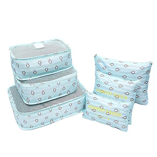 Outflower 6 Pieces Travel Storage Bag Large Capacity Underbed Storage Bags Duvet Storage Bag for Clothes, Bedding, Quilt, Blankets, Moving, Made of Better and No-Smell Fabric