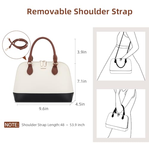Image of LOVEVOOK Purse for Women Crossbody Bags Classic Double Zip Top Handle Dome Satchel Bag