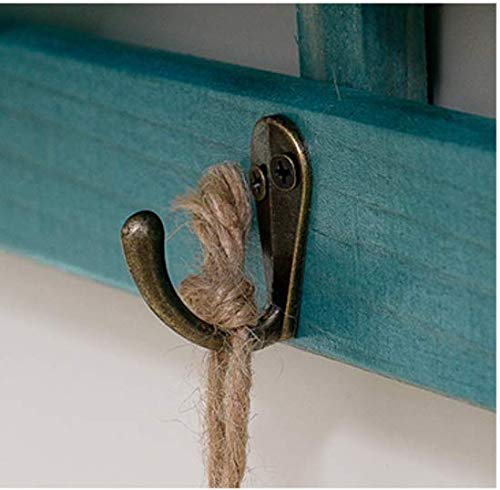Portachiavi Da Parete In Legno Massello Con Mensola, Appendiabiti Multiuso Per Ingresso E Cucina, Design Con Incisione - 2