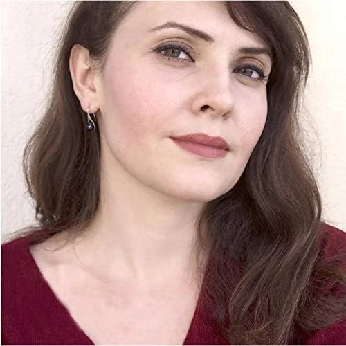 Michooyel 925 Sterling Silver Freshwater Cultured Pearl Dangle Drop Earrings for Women AAA+ Quality 8mm White Pearl Earrings Jewelry for Women - Image 7