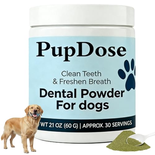 PupDose Dental Powder for Dogs No Brushing Needed Easy Mix Daily Use for Daily Dog Dental Care (1Pc)