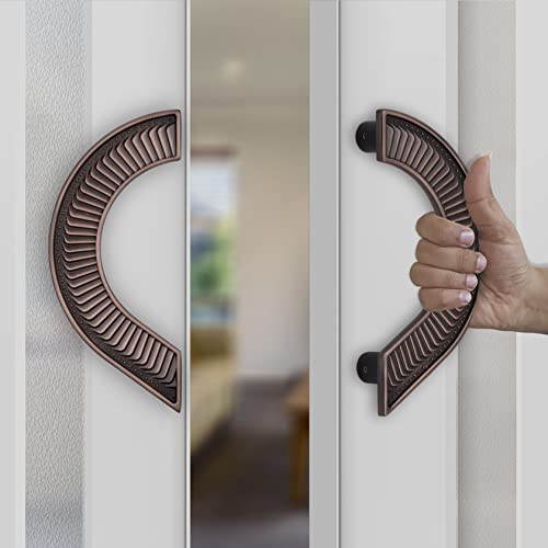 Image of Plantex Heavy Duty Main Door Handle /8-inches Round Shape Door Handle for Main Door /Pull Push Door Handle for Home /Hotel - Pack of 1 (321-Copper Antique Finish) - 3 Years Warranty