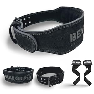 BEAR GRIP – Premium Suede Double Prong Weight Lifting Belt