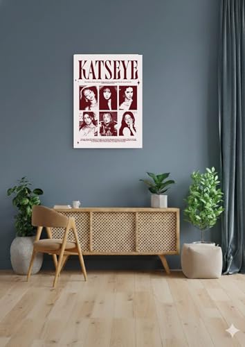 Image of KATSEYE Girl Group Poster - Glossy A4 Size, Self-Adhesive, Unframed Wall Art Featuring Beautiful Chaos Design (Abstract)