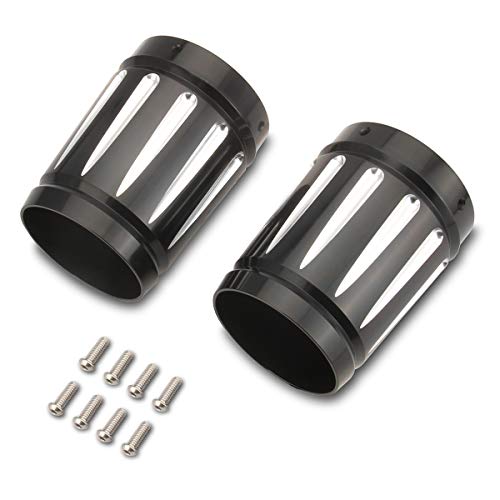 Happy-Motor Motorcycle Black Series Merge Aluminum Cnc Cut 4'' Mufflers End Caps Fit For Harley Touring Road King Street Road Glide 86-16