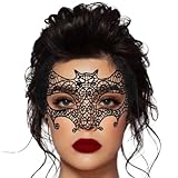 Nicute Lace Masquerade Mask Black Halloween Masks for Women (Great Bat)