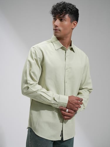 Image of Highlander Men's Relaxed Fit Casual Shirt | Cotton Linen | Relaxed fit | Full Sleeves