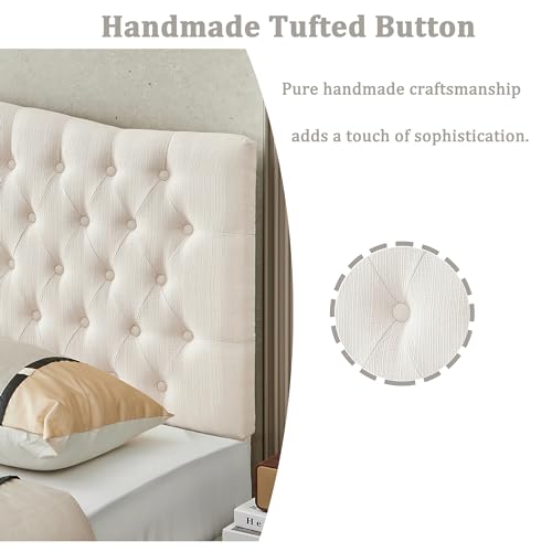 Befurtori Linen Upholstered Queen/Full Headboard thumb #4