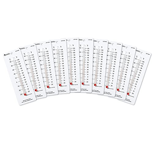Learning Resources Student Thermometers, Classroom Supplies, Homeschool, Set of 10,