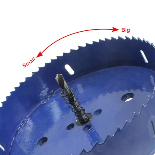 Image of Luomorgo 150mm /5 7 /8 inch Hole Saw, 1 1 /4 inch Cutting Depth HSS Bi-Metal Hole Cutter for Wood Cornhole Boards Plastic Drywall & Metal Sheet