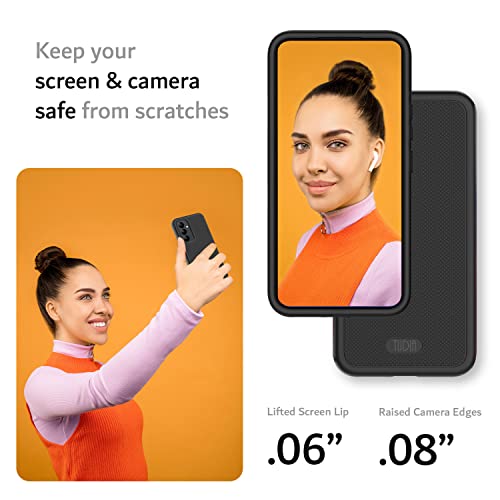 Image of TUDIA [MergeGrip Designed for Samsung Galaxy A54 5G Back Cover (2023), [Drop Tested] Dual Layer Shockproof Slim Military Grade Non-Slip Tough Heavy Duty Protection - Matte Black