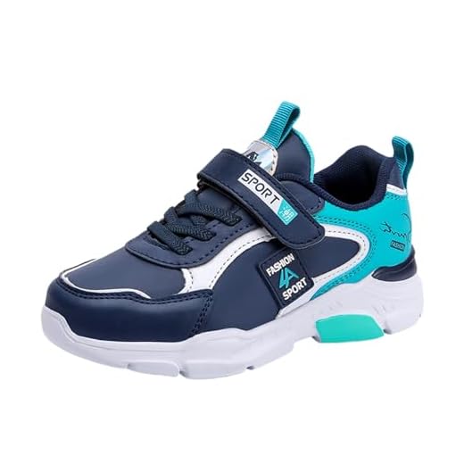 Generisch Baskets légères pour garçon 37 - Tennis Athletic - Course à pied - Chaussures de sport légères pour petits/grands enfants - Taille 39, bleu, 38 EU