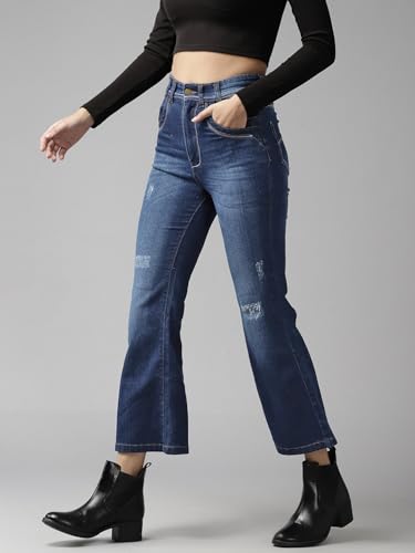 Image of GUTI Womens High Rise Crop Length Jeans()