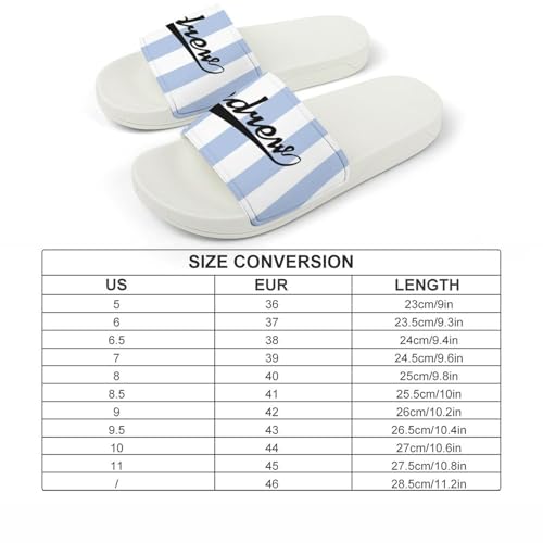 Custom Sports Slides Personalized Slippers - Baseball Sandals Quick Drying Softball Slippers Indoor Outdoor,Gifts for Men Youth Boy (White,Style 46)2