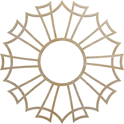 Image of Ekena Millwork 16 inchOD x 5 5 /8 inchID x 3 /8 inchT Augustus Wood Fretwork Pierced Ceiling Medallion, Birch