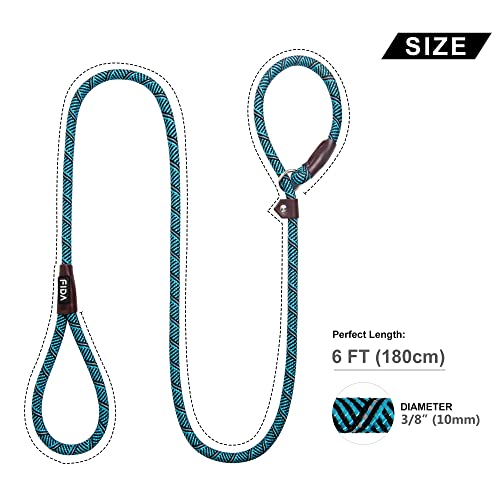 Fida Slip Rope Dog Lead, Blue, Small (1.0cm x 1.8m) - Image 4