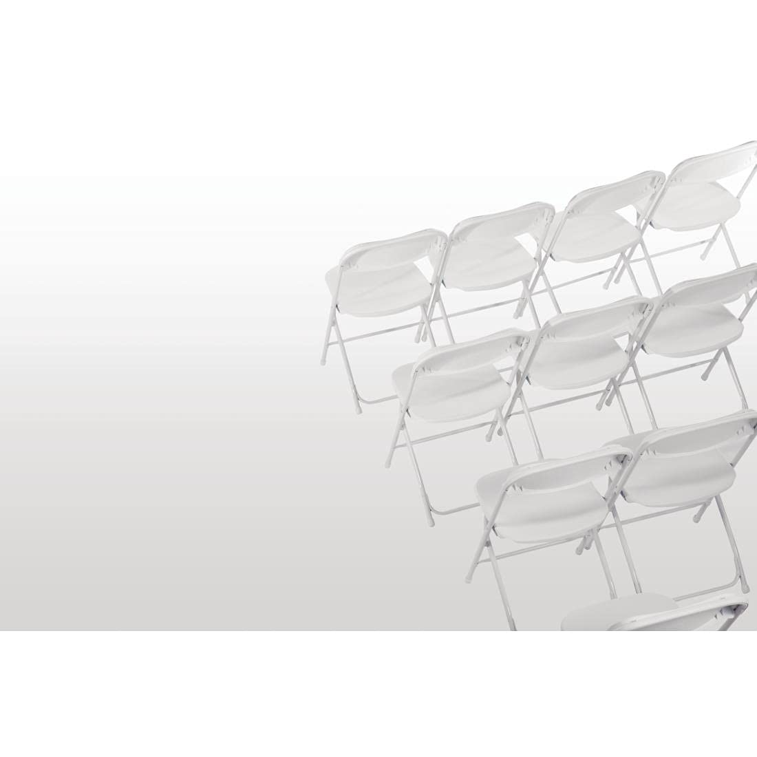 Bolero GD387 Lot de 10 chaises pliantes Blanc