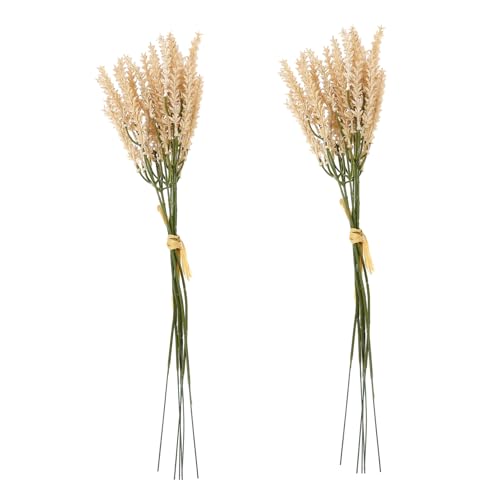 2 piezas de decoración otoño trigo seco artificial miniatura 1