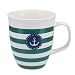 Produktbild Tony Brown | Maritime Kaffeetasse | Streifen mit Anker | extra Groß 500 ml | Porzellan (grün, 1)