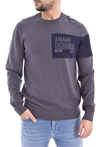 Armani Exchange Men's Side Sleeve Contrast Logo Sweater