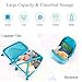 Maxmass 2PCS Kids Luggage Set, 12" & 16" Hard Shell Children Trolley Case with 4 Universal Wheels, Girls Boys Suitcase and Backpack Set for Travel (Blue, Unicorn)