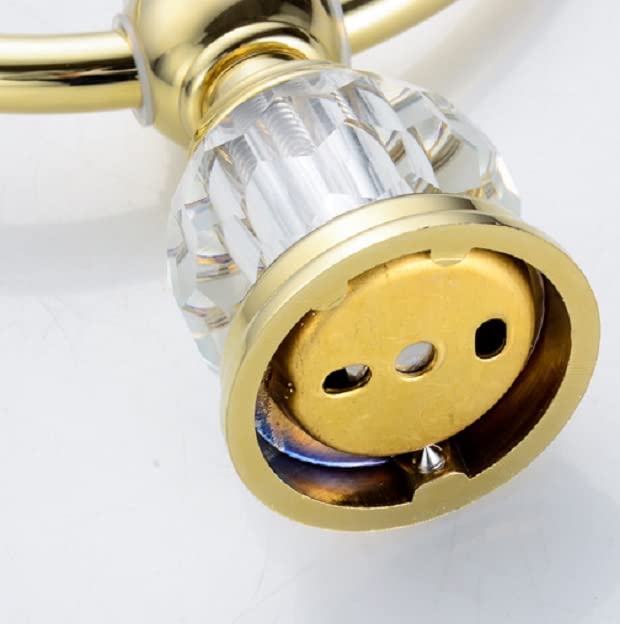 HOMEd - Toallero de cristal para colgar en la pared y gancho de cobre para accesorios de baño e inodoro
