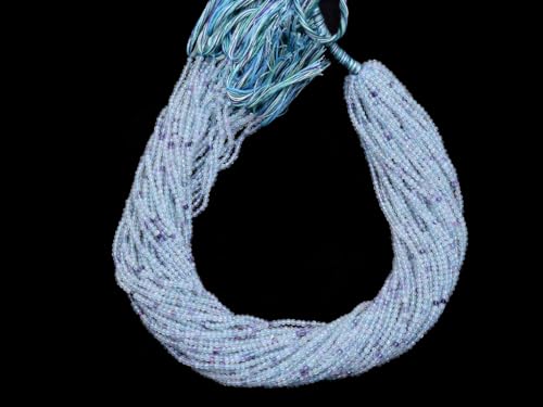 Fluorite bleue perles de qualité supérieure facettées 3mm pour joaillerie fine