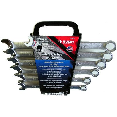 Husky Wrench 6 pc Ratchet- Action Made in the USA 5/16 - 5/8...