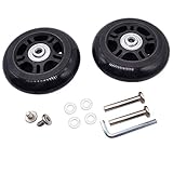 2Set OD 80mm Luggage Suitcase Replacement Wheels Axles Repair Wrench