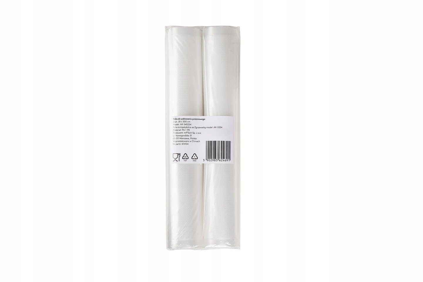 Rouleaux Sous Vide, 30 Sacs 28 x 300 cm, Sans BPA, Résistants et Compatibles avec Tous Appareils, Idéal pour Aliments, Cuisson Sous Vide & Conservation