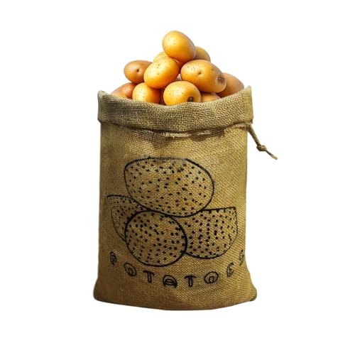 Burlap Potato Storage Sack with Drawstring 16x12inch