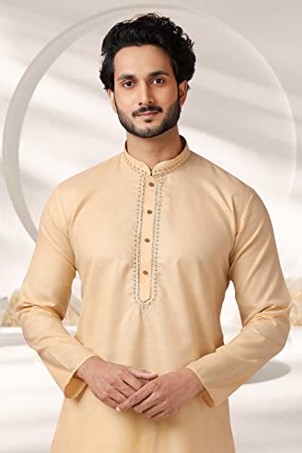 Men's Indian Tunic Kurta Pyjama Set Wedding Party Wear Ethnic Festive Season Dress Suit2