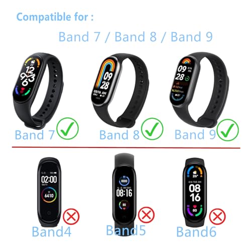 Aemus Screen Protector Compatible for Xiaomi Mi Smart Band 10 (2025) 3D Curved Soft Edge Film (3 Pack) Compatible for Mi Band 8, Smart Band 9 Protective Film