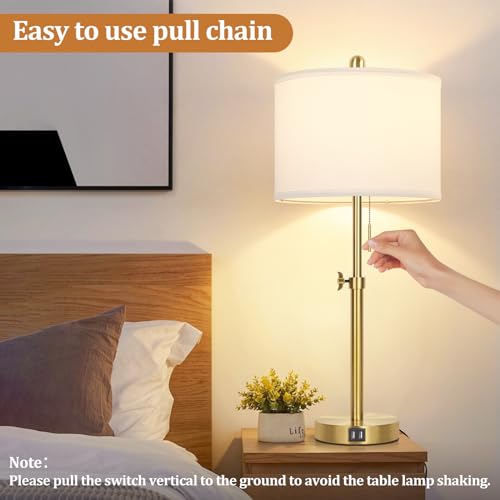 Kondras T0450-BRASS+WH Table Lamp Set Of 2, Bedside Lamp thumb #4
