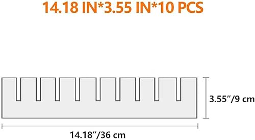 Miniatura 9 de KnnRiim 12 separadores de cajones, 17.72 x 3.55 pulgadas, extremadamente gruesos, organizador de almacenamiento para bricolaje, separadores de