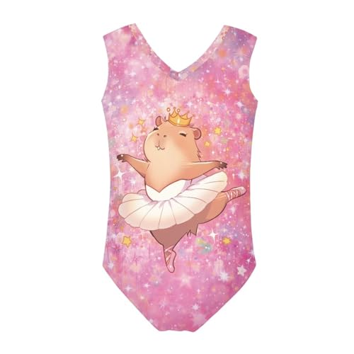 Image of Biyejit Girls Leotards Dance Sport Wear Gymnastics One-Piece Swimwear for Kids 3-14 Years