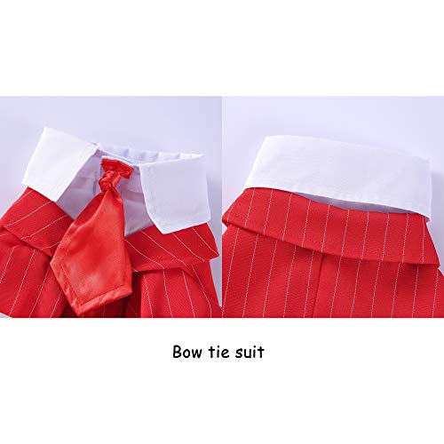 Disfraz Formal para Perro Polo con Corbatín Rojo S miniatura 2