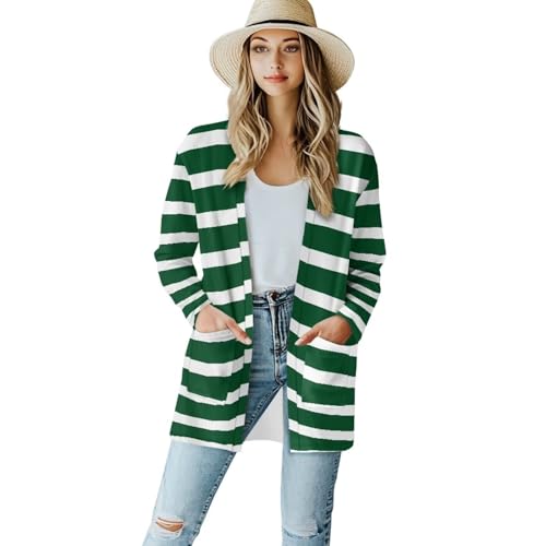 Image of Women's Aztec Open-Front Jacket Lightweight Casual Outerwear Native Western Aztec Pattern & Plaid Houndstooth Print