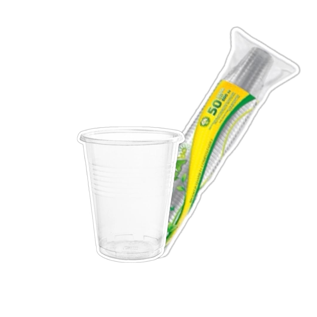 200/750/1500 Bicchieri monouso 200ml Biodegradabili e Compostabili in PLA usa e getta Plastic free | After Plastic (1500)