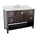 Bellaterra Home Monterey 49" Rectangle Sink Solid Wood Vanity in Brown/White Quartz Stone
